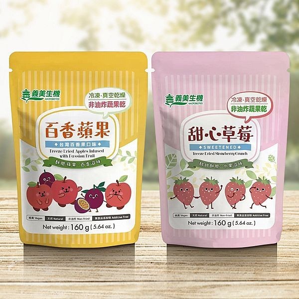 義美生機 百香蘋果／甜心草莓(160g) 好市多熱銷 果乾 乾燥水果 素食 非油炸 義美【小三美日】DS025958