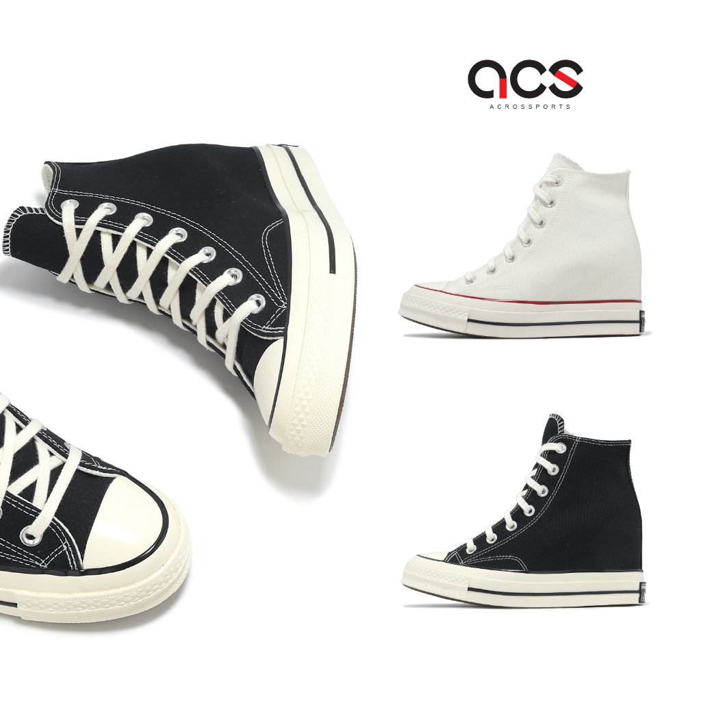 Converse 休閒鞋 Chuck 70 Wedge HI 女鞋 任選 黑 白 增高鞋墊 1970 [ACS]