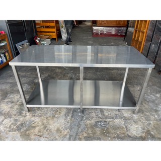 樂新二手傢俱《購買前先詢問》6尺厚白鐵工作臺 不鏽鋼工作臺