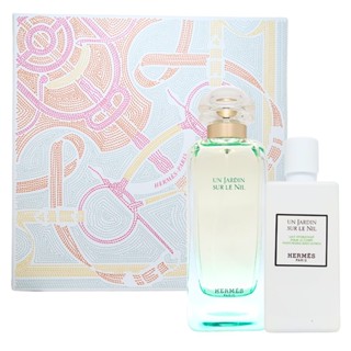 Hermes 愛馬仕 尼羅河花園禮盒 (淡香水 EDT 100ml+身體乳80ml)(粉盒）
