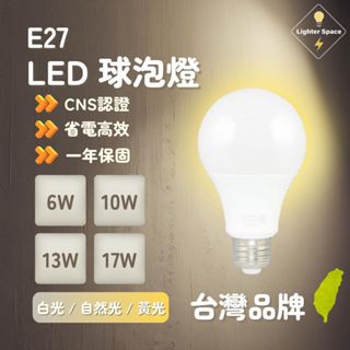【 特價中-隔日到貨】LED燈泡 國家認證 一年保固 全周光球泡燈 E27燈泡 10W燈泡 13W燈泡 17W燈泡