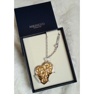 【快樂瞎拼】全新~Mikimoto 御木本 日本皇室御用珍珠品牌 心形 珍珠墜飾 項鍊/鑰匙/包包 墜飾 現貨