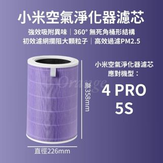 小米空氣淨化器 4Pro 5S濾芯 副廠 HEPA 米家空氣淨化器濾芯 小米空氣淨化器 濾心 空氣 濾網 小米有品