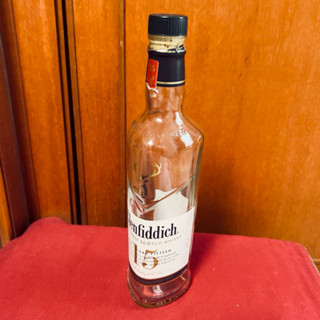 Glenfiddich 格蘭菲迪15年威士忌空酒瓶/多用途玻璃空瓶/空洋酒瓶/裝飾/容器/花器/三角瓶