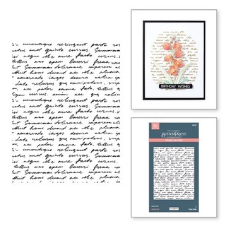 【Spellbinders 】手寫文字背景 活版印刷版 Script Text BetterPress