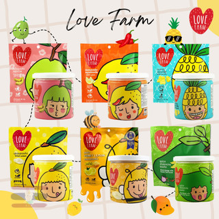 【泰生活】🇹🇭泰國 Love Farm 水果乾 袋裝/罐裝 甘草芭樂/辣味檸檬/辣味鳳梨/原味檸檬/蜂蜜檸檬/甜魚露芒果