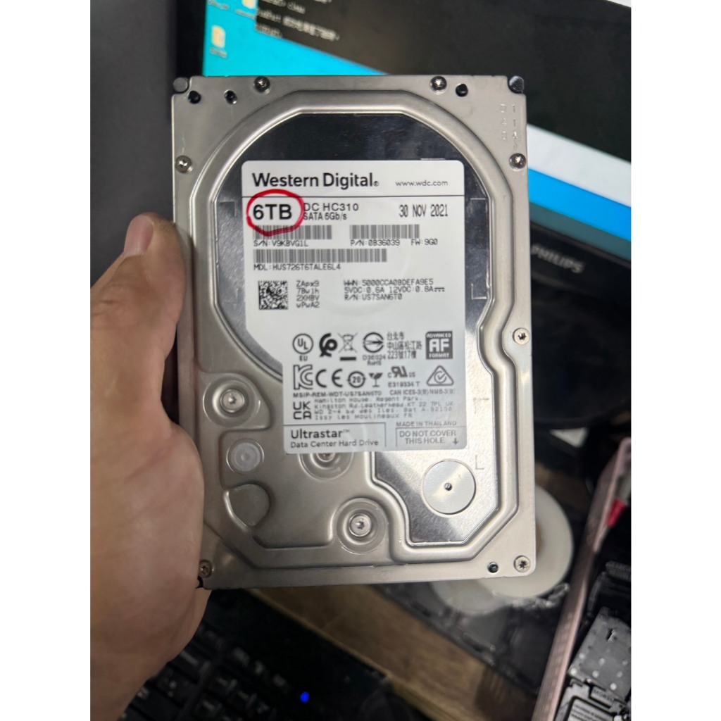 WD Western Digitalo 6TB 二手硬碟 如圖 使用時數低