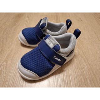 COMBI幼兒休閒運動鞋 學步鞋14.5號(藍X灰)