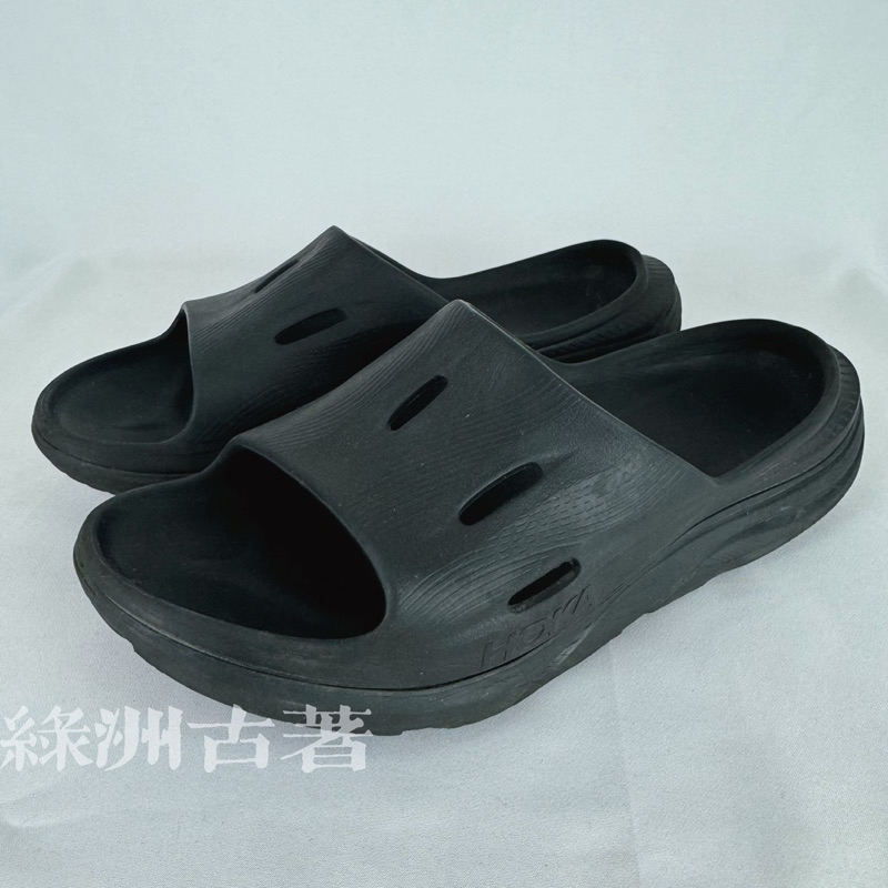 免運 二手 HOKA ONE ONE 黑色 ORA Recovery Slide 3 恢復拖鞋 拖鞋
