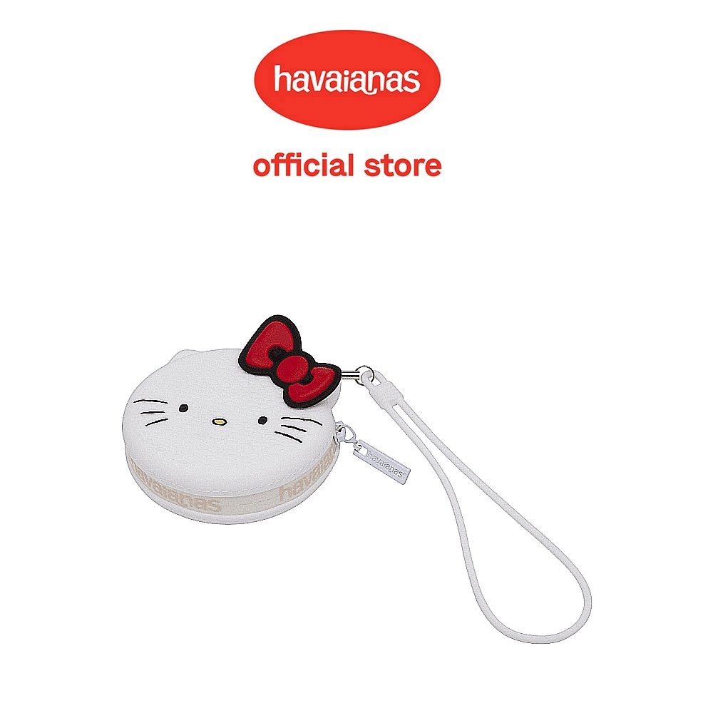 Havaianas 哈瓦仕 零錢包 凱蒂貓 鑰匙包 小包 Hello Kitty 白 4149222-0001A