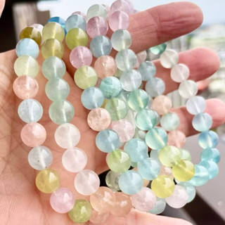 現貨 摩根石 玻璃體 半透體摩根 透體摩根石 彩虹摩根石 漸變摩根石 旺人緣 綠柱石 圓珠 水晶DIY 天然水晶系列