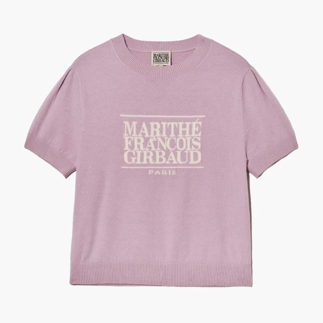 【MARITHE FRANCOIS GIRBAUD】經典LOGO短袖針織衫/淺紫色/M號/信義威秀購入/女裝/全新轉賣