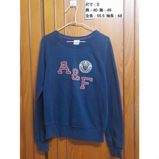 女生二手衣物賣場~冬季保暖專區~Abercrombie & Fitch藍色針織長袖上衣~S