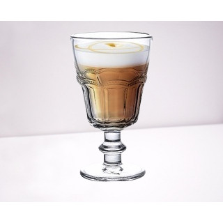 雀巢咖啡 Dolce Gusto 多趣酷思復古文青拿鐵高腳杯 250ml Nescafe 法式浮雕高腳杯 復古法式高腳杯