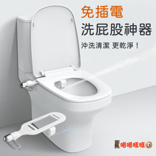 【喵喵旺旺P042現貨免插電】免治馬桶器 免治馬桶座 冷水 可調節單噴嘴 沖洗器 婦洗器 潔身器 洗淨便座 洗屁屁機
