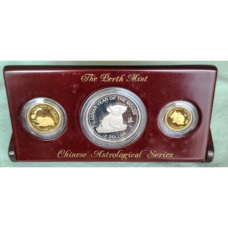 鼠年紀念金幣 12生肖金幣 1996年鼠年金幣 古董收藏 澳洲 Perth MINT 造幣廠 生肖鼠 鼠年套幣 金幣