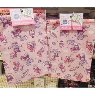 大創 DAISO 三麗鷗 聯名 經典綜合角色 酷洛米 美樂蒂 粉色 氣球 滿版 束口袋 小物收納袋 旅行鞋袋 旅行收納袋