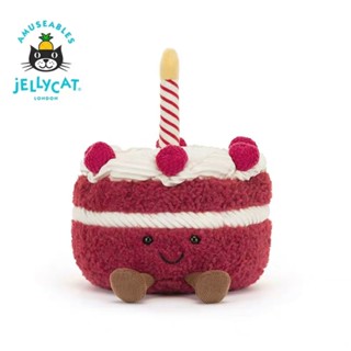 Jellycat 蛋糕 生日蛋糕 紅絲絨蛋糕 毛絨玩具 娃娃公仔 安撫玩偶 生日禮物 兒童禮物 草莓蛋糕 婚禮蛋糕