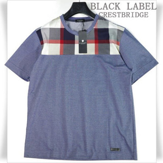 Crestbridge black label 全新 海軍藍 格紋 T shirt
