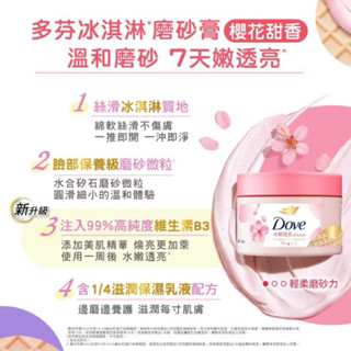 Dove多芬去角質身體磨砂膏 櫻花甜香 50g /2026