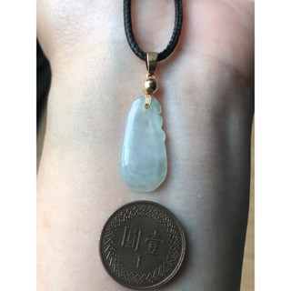 🌸小禾翡翠🌸 緬甸玉天然A貨翡翠玉墜 冰玻種 淡淡綠 福瓜