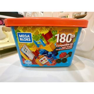 二手非全新 Mega Bloks 美高大積木 基礎 顆粒盒 180 +3 pcs 可與 Lego樂高得寶相容