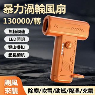 低價熱銷🏆手持渦輪風扇 降溫神器 暴力風扇 戶外多功能電扇 高轉速手持風扇 強勁吹塵器 迷你照明露營風扇 適用 小米