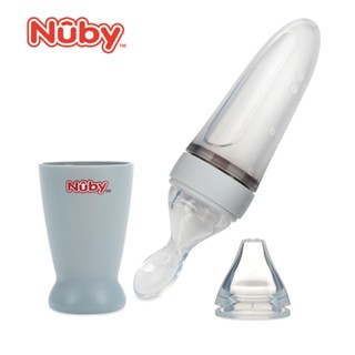 Nuby 直立式矽膠餵食器二階段組 寶寶餵食 方便攜帶