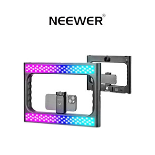 【NEEWER紐爾】RGB-A111 Ⅱ 手機兔籠 RGB LED 補光燈 攝影補光燈 手機補光燈 支架補光燈