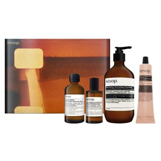 Aesop｜第一廳禮盒（賦活芳香手部清潔露+賦活芳香護手霜+俄勞斯芳香室內噴霧+廁後點滴）