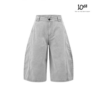 『1068』美式 街頭 水洗 做舊 立體 剪裁 彎刀 七分 工裝 短褲【A91090】