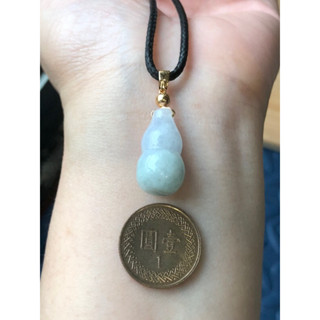 🌸小禾翡翠🌸 緬甸玉天然A貨翡翠玉墜 糯冰種 淡春彩 紫色 淡紫 淡綠 葫蘆 立體 福祿