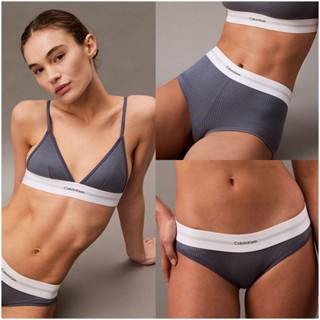 代購 CK Calvin Klein 女款 新款棉莫代爾羅紋 無襯三角內衣 比基尼三角褲 低腰平口褲