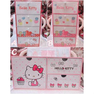 ♥小公主日本精品♥ 現貨 Hello Kitty 木製櫃 直式收納櫃 橫式櫃 抽屜櫃 桌上型收納櫃 置物櫃 ~8