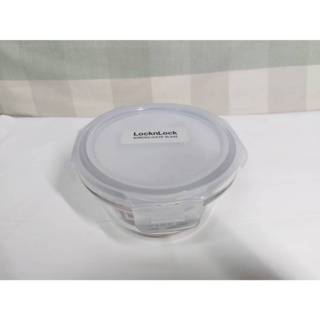 樂扣樂扣 耐熱玻璃微波烤箱兩用保鮮盒/圓形/400ml(全新未使用)