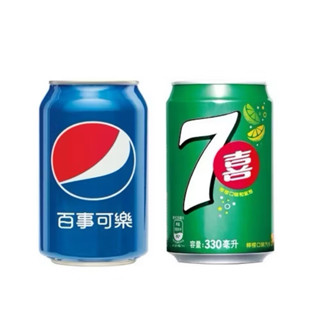 【味丹飲品】七喜汽水(250ML/330ML)百事可樂(250ML/330ML/600ML)/百事可樂無糖(330ML)