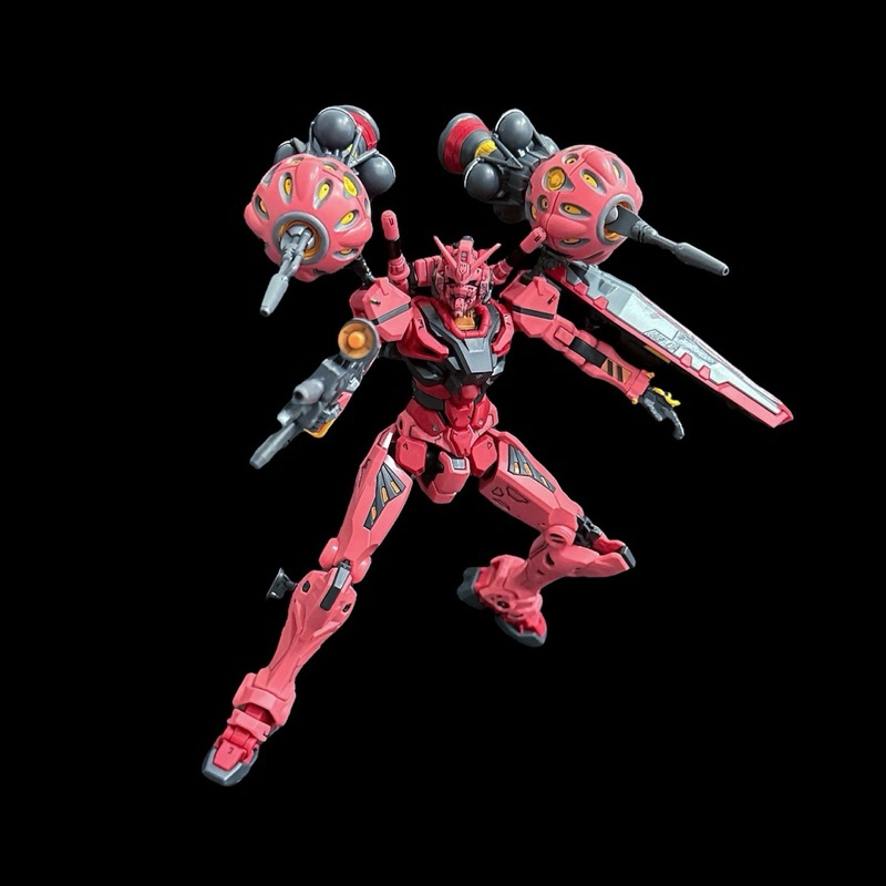 ［需預約］（完成品）BANDAI HG 1/144 GQuuuuuuX GQ 紅色 紅鋼彈 夏亞 吉翁 三倍速 糖葫蘆