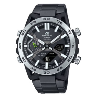 【CASIO 卡西歐】EDIFICE 方程式賽車懸吊系統 太陽能藍芽雙顯錶 ECB-2000DD-1A 47.8mm