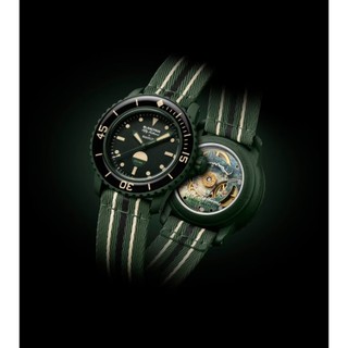 SWATCH X Blancpain BIOCERAMIC SCUBA FIFTY GREEN ABYSS 深綠色手錶