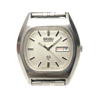 [專業] 石英錶 [SEIKO 860608] SEIKO 精工酒桶型[SQ][銀色直條面+星+日期]時尚/中性錶