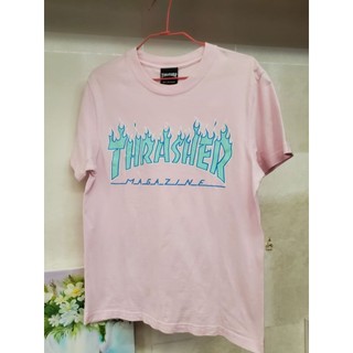 G1 二手 Thrasher 日線 OUTLINE FLAME TEE 火焰 Logo 短T 圓領 短袖 短t(S)