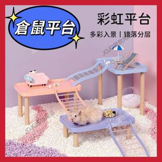 【JOJO寵物】彩虹平臺 倉鼠桌子倉鼠爬梯 平臺 多功能平臺 倉鼠平臺 小寵桌子 小寵爬梯 小寵樓梯 倉鼠樓梯