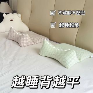蕎麥頸椎枕 養生枕 三角枕頭 純蕎麥殼成人女生 天然枕 蕎麥殼 頸椎枕 護頸枕 透氣枕 牽引枕 保健護頸椎枕頭芯