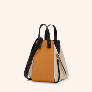 保證真品 極新 Loewe 羅威 hammock small 拼色吊床包/近全新