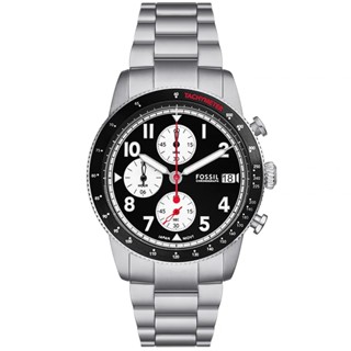 FOSSIL Sport Tourer 經典黑白三眼計時手錶 送禮首選-42mm FS6045