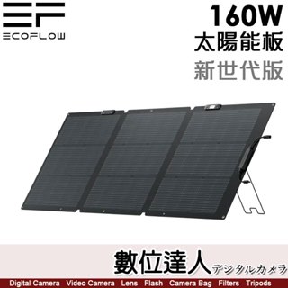 Ecoflow 160W 便攜太陽能板(新世代版本) 含線材【EFSP160WS】行動充電板 電池板 綠能發電