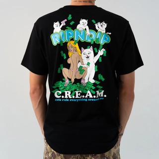 RIPNDIP CLUB CREAM TEE 黑色 短袖T恤 中指貓 台灣總代理-ALL