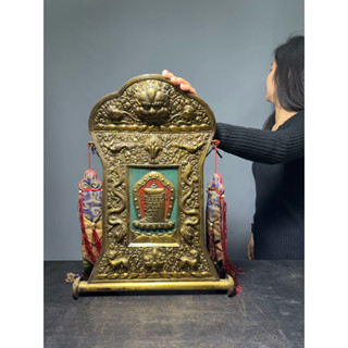 【66藝品】尼泊爾 手工純銅【唐卡】十相自在 金剛手普薩【多款】釋迦牟尼佛 壁掛 工藝精湛 鎮宅辟邪 藏傳佛教 密宗法器