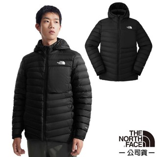 【美國 The North Face】男 保暖防風防潑水 連帽鵝絨外套 700FP 羽絨外套/宇宙黑 89ZQ