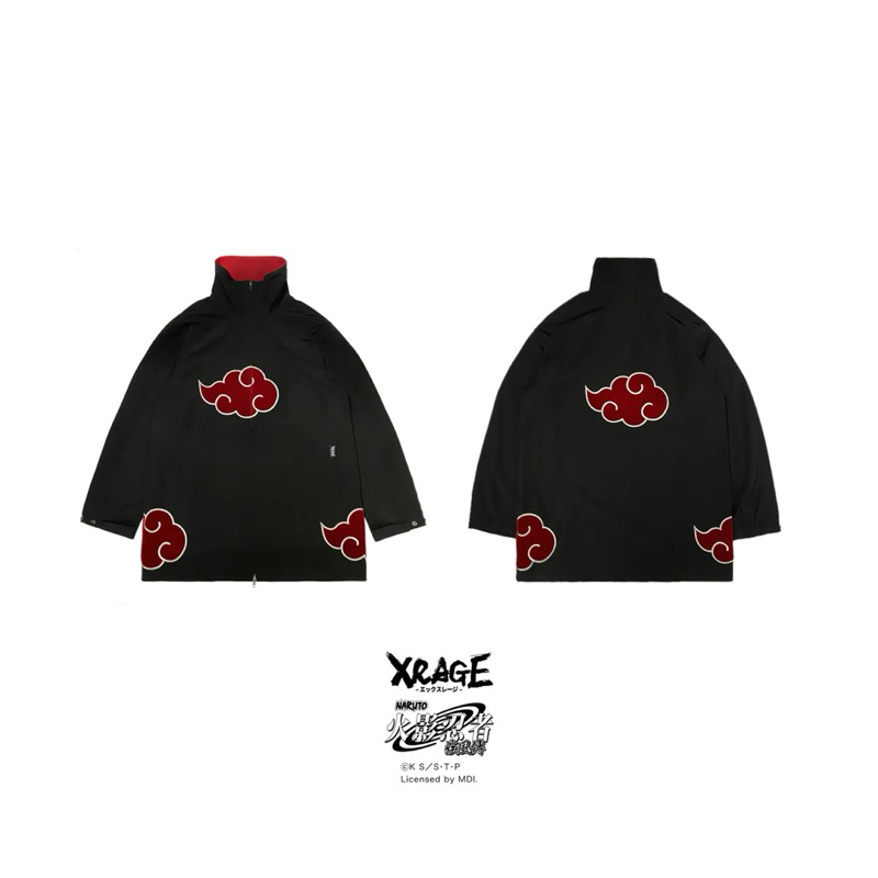 [現貨] XRAGE x 火影忍者 曉組織 長版外套 刺繡 曉 袍
